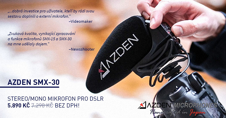 stereo/mono mikrofon Azden SMX-30 pro DSLR přístroje