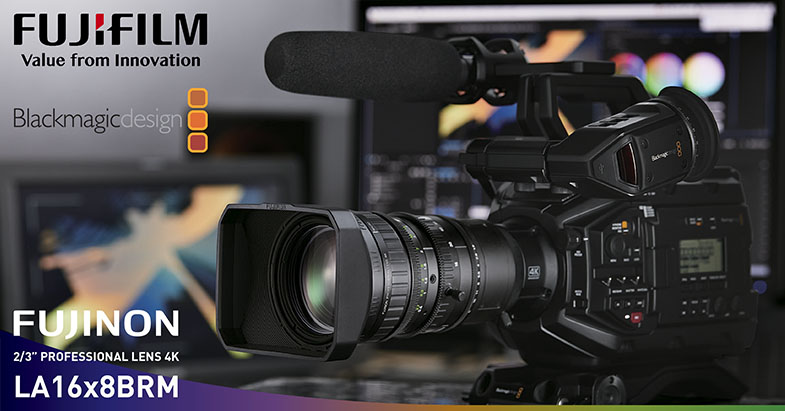 Fujinon LA16x8BRM 2/3” 4K 16x Zoom Lens for URSA Broadcast