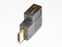 Redukcia HDMI (F) na HDMI (M) 90° plochá