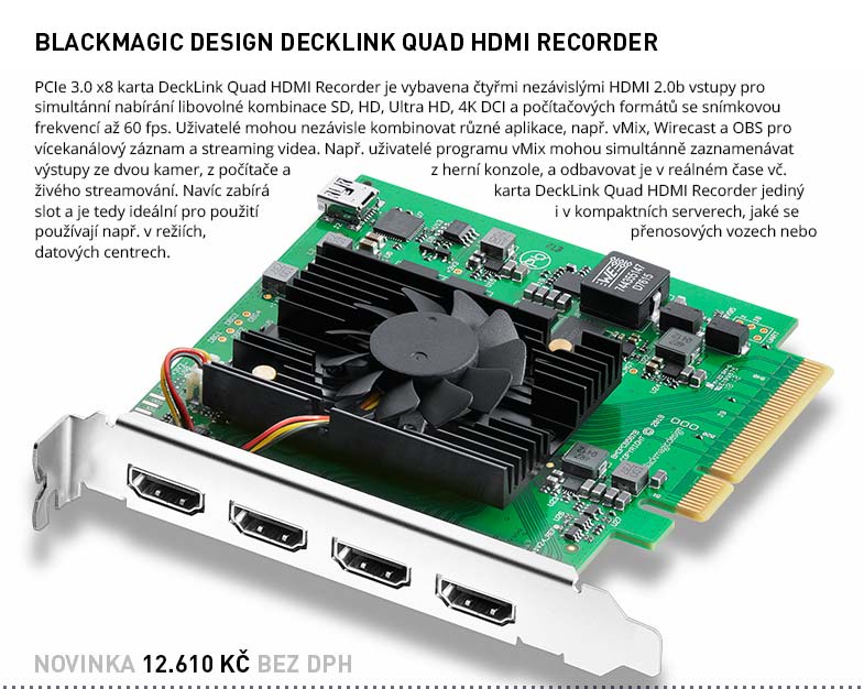 BLACKMAGIC DESIGN DECKLINK QUAD HDMI RECORDER