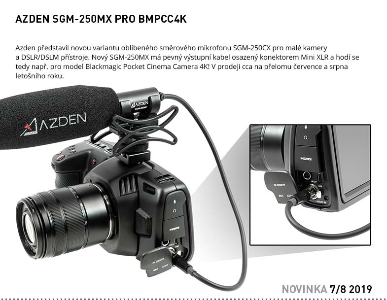 AZDEN SGM-250MX PRO BMPCC4K