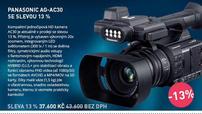 Panasonic AG-AC30 AKCE SLEVA