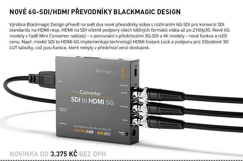 Blackmagic Mini Converter 6G-SDI