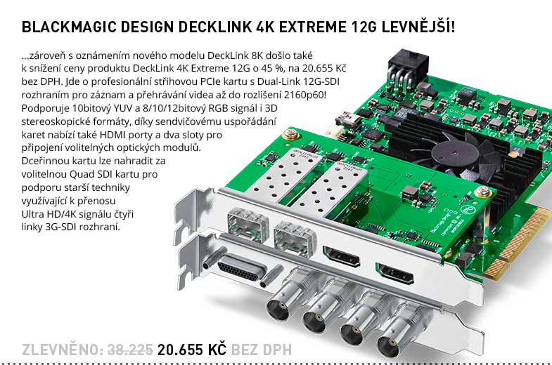 Blackmagic Design DeckLink 4K Extreme 12G sleva