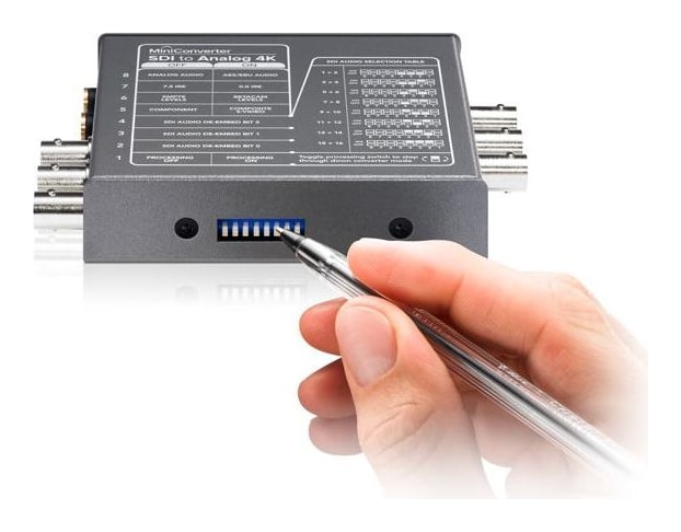 Mini Converter SDI to Analog 4K – Nastavení minipřepínači i přes USB