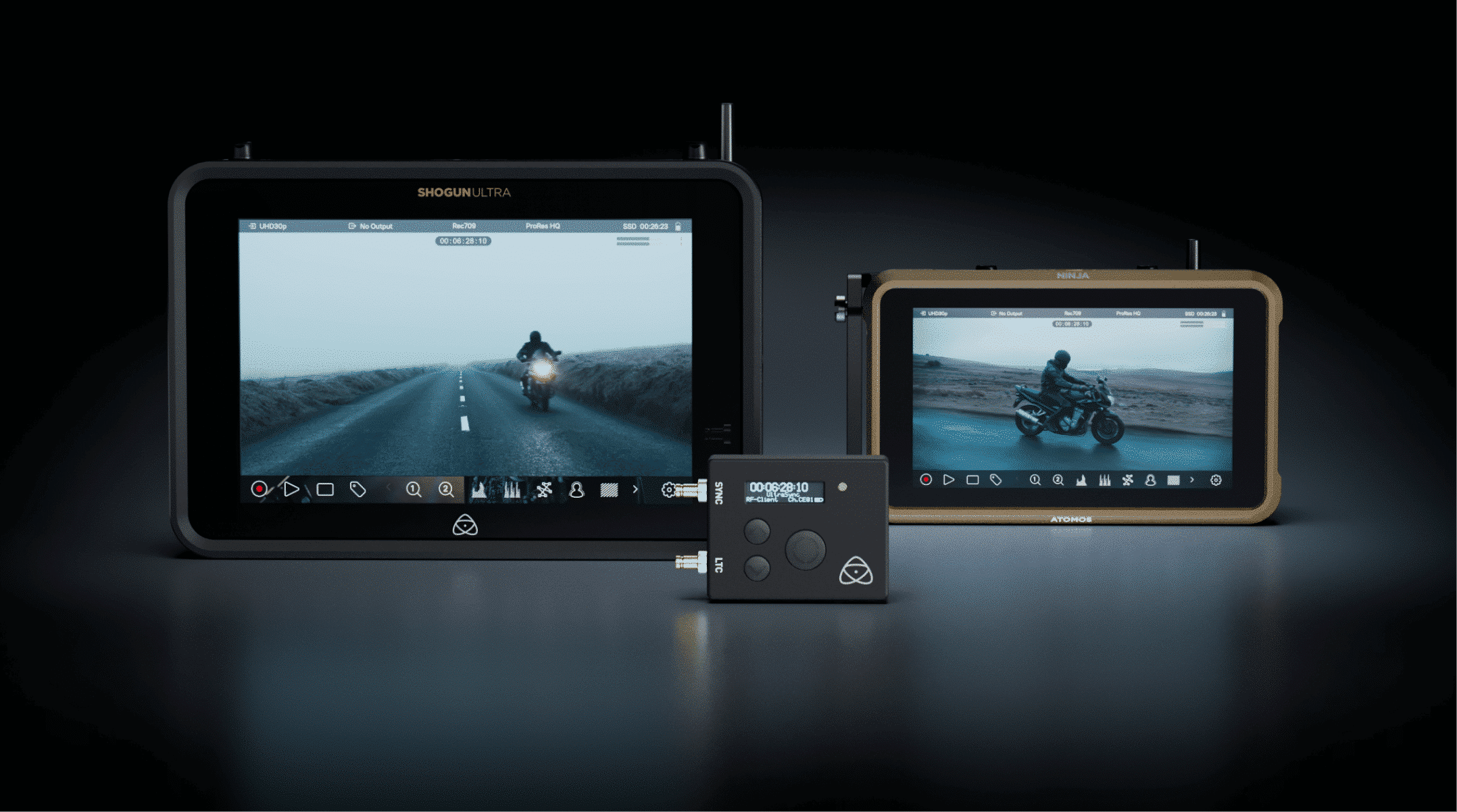 Síť Atomos AirGlu s UltraSync ONE a monitory Ninja a Shogun